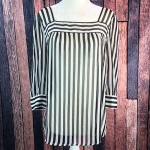 Anthropologie Pins And Needless Blouse Sheer